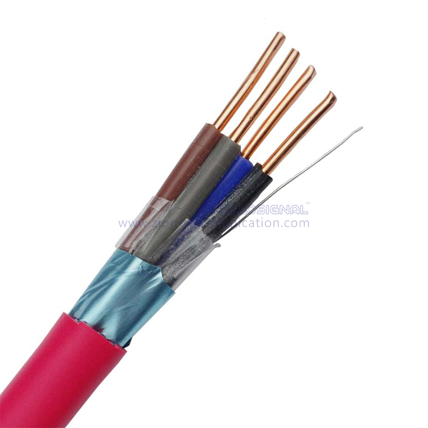 КПСЭ нг(А)-FRLSLTx Shielded 4 Cores Fire Alarm Cable 