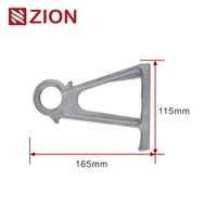 Aluminum hoop/Pole Bracket Gcabling fibra optica Overhead line power fitting suspension clamp aerial cable anchoring bracket ZCALC-01