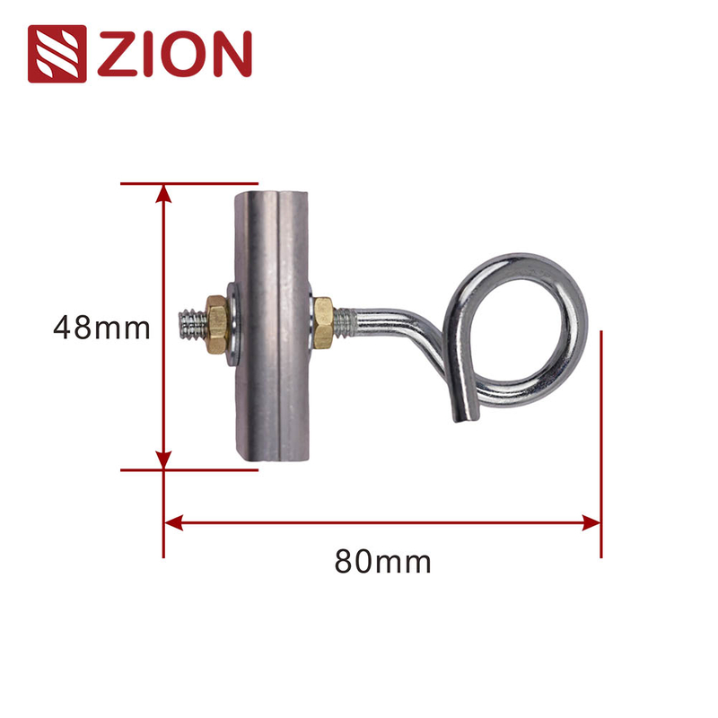 Aluminum hoop/Pole Bracket Cable Clamp Durable Optic Cable Clamp Fixed Hook with Pigtail Hook ZCALC-04