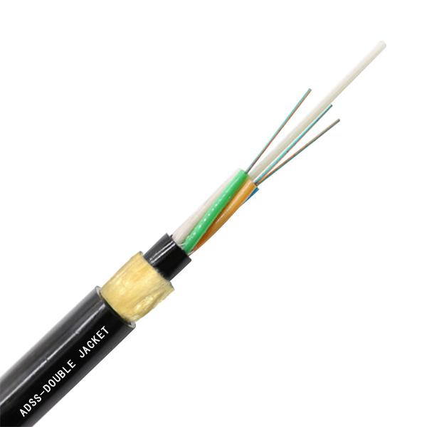 ADSS Cable 48 Fibra óptica,Double Jacket PE All Dielectric self-supporting Aerial,Loose Multi-tube,Monomode óptico para,Aramid yarn,inner water blocking tape,
