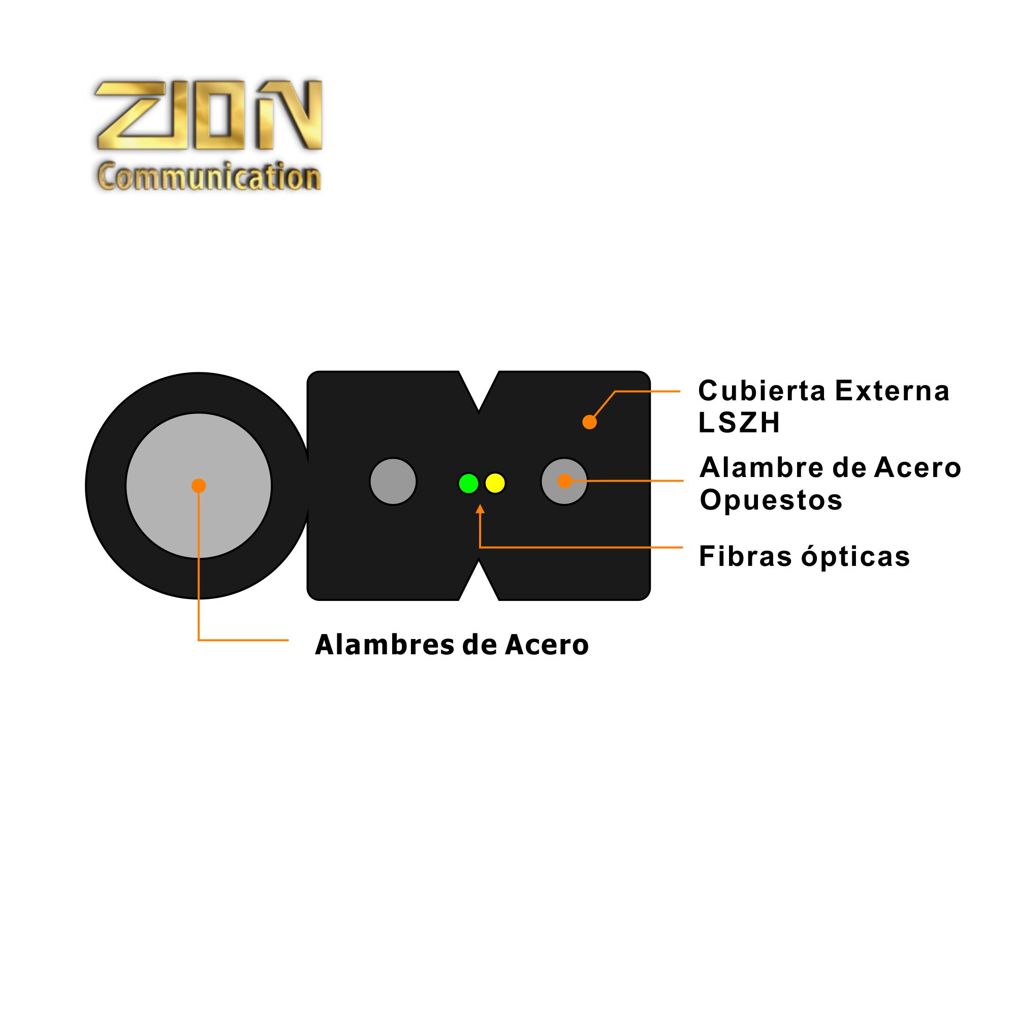 GJYXCH-2 FTTH Cable Drop Autosoportado figura.8 Metálico