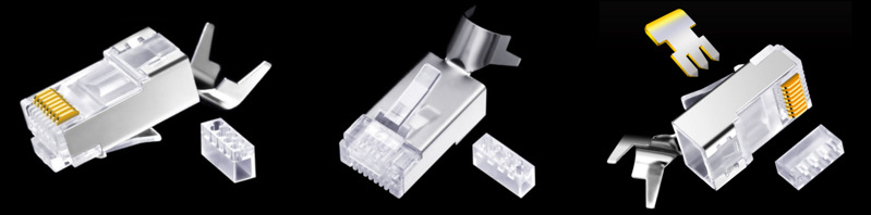 CAT7 FTP fix tail clamp 8P8C FTC 145 RJ45 Connector Physical photo