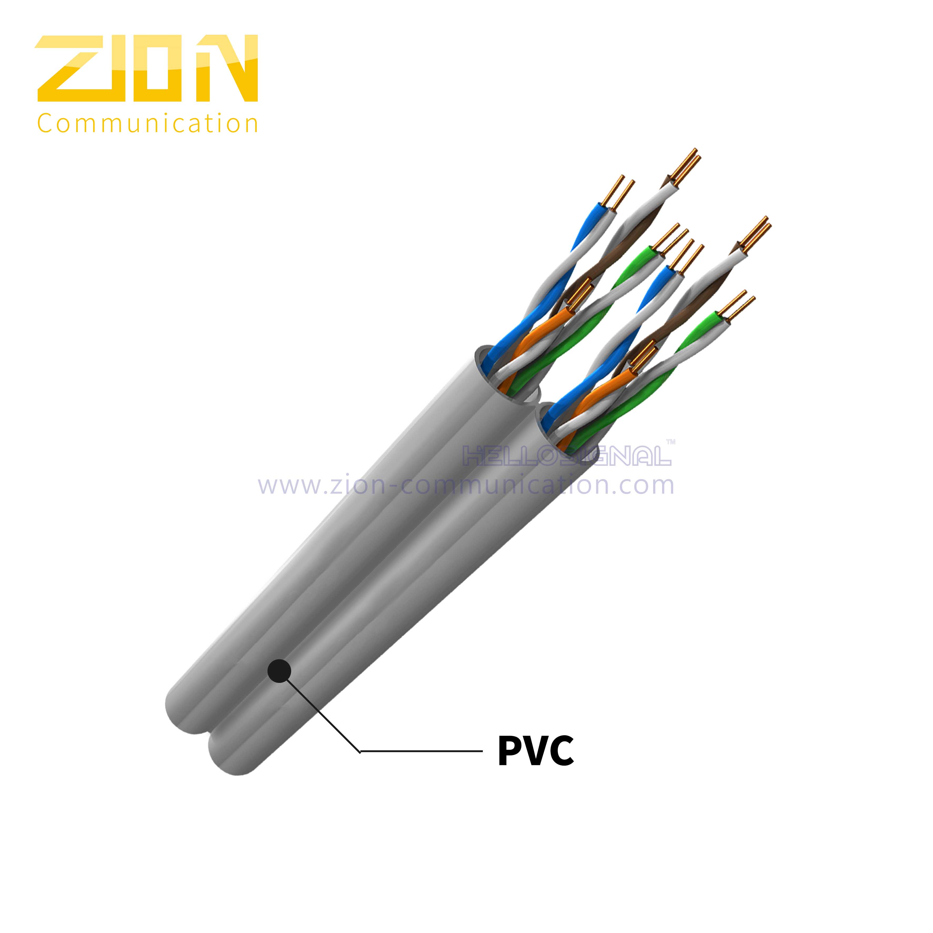 U/UTP Dual CAT 5E BC PVC CM Twisted Pair Installation Cable