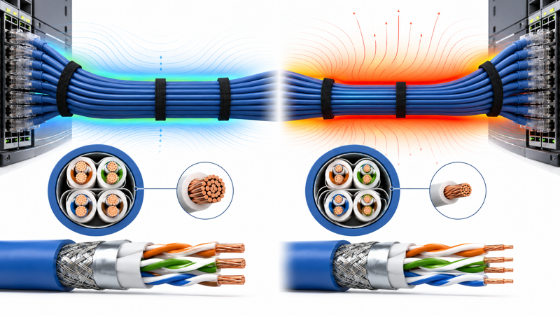 PoE++ Cable Heat Concept Diagram