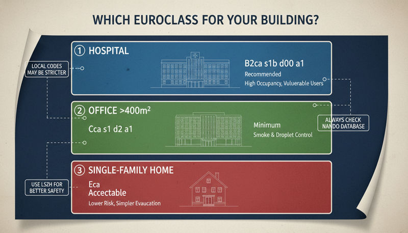 CPR cable application scenario comparison chart (hospitaloffice buildingresidential)