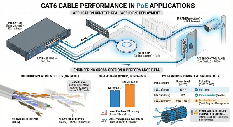 CAT6 Performance in PoE Applications CAT6 Performance in PoE Applications