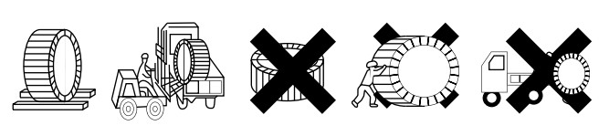 Transportation and storage of optical cable reels Transportation and storage of optical cable reels