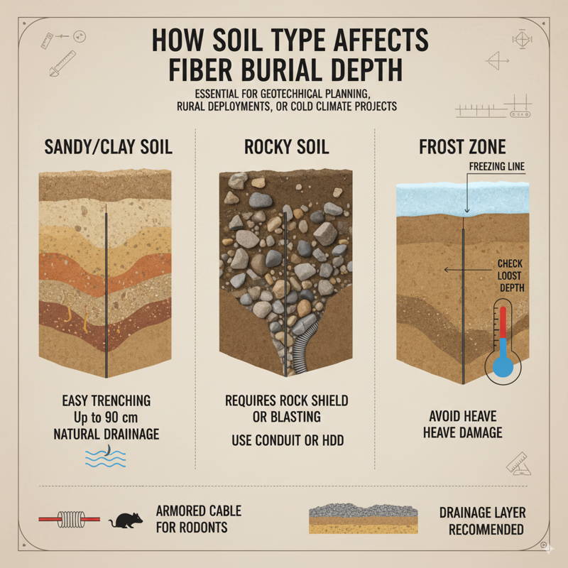 Effect of different soil types on burial depth Effect of different soil types on burial depth