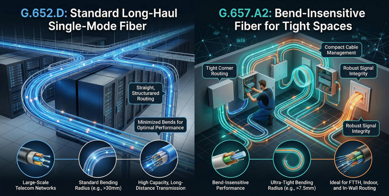 What G.652.D and G.657.A2 Are Designed For What G.652.D and G.657.A2 Are Designed For