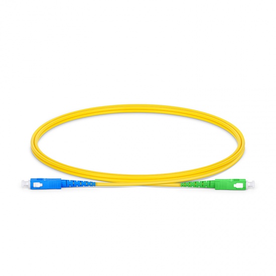 SC UPC to SC APC Simplex OS2 Single Mode PVC (OFNR) 2.0mm Fiber Optic Patch Cable SC UPC to SC APC Simplex OS2 Single Mode PVC (OFNR) 2.0mm Fiber Optic Patch Cable