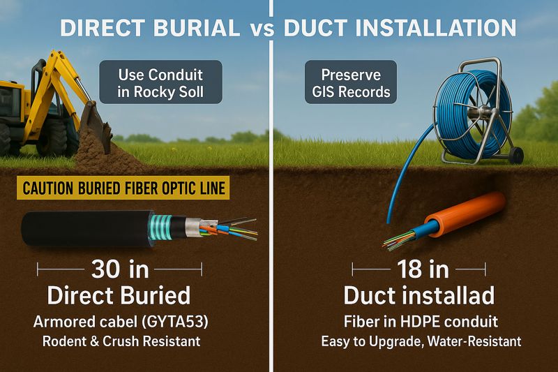 Direct Burial vs. Pipeline Laying Comparison Chart Direct Burial vs. Pipeline Laying Comparison Chart