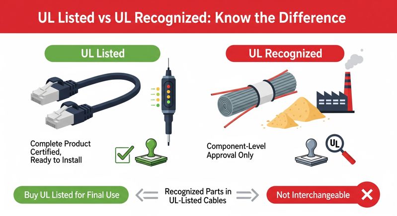 difference between UL Listed and UL Recognized difference between UL Listed and UL Recognized