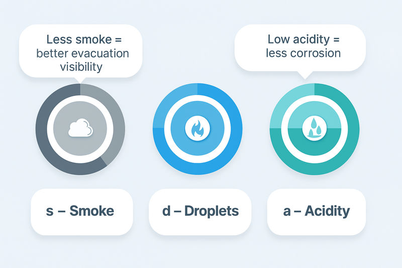 Smoke, Droplet, and Acidity Indicators (s d a System)