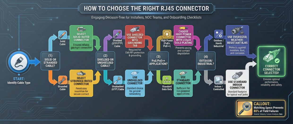 How to Choose the Right RJ45 Connector for Cat6 & Cat6A Ethernet Cable How to Choose the Right RJ45 Connector for Cat6 & Cat6A Ethernet Cable
