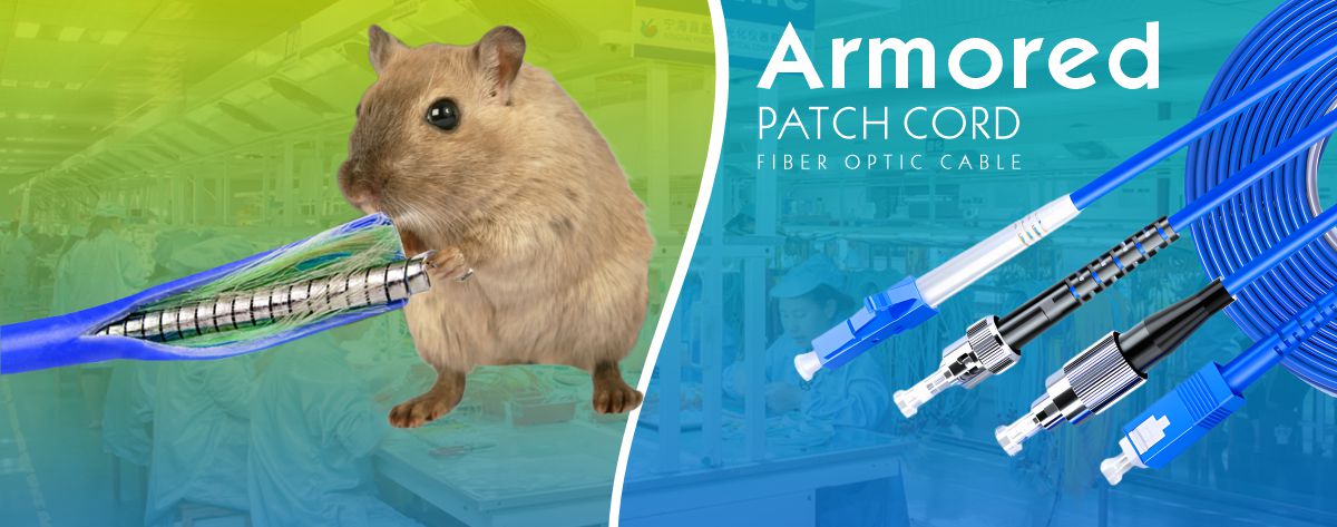 Anti-Rodents armored fiber optic patch cable1