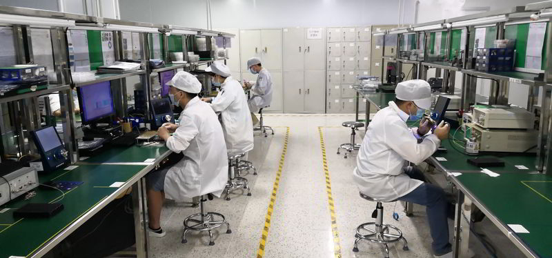 Production group for fiber optic transceivers