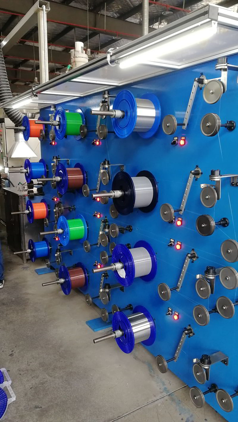 Fibers put into loose tube during cable production