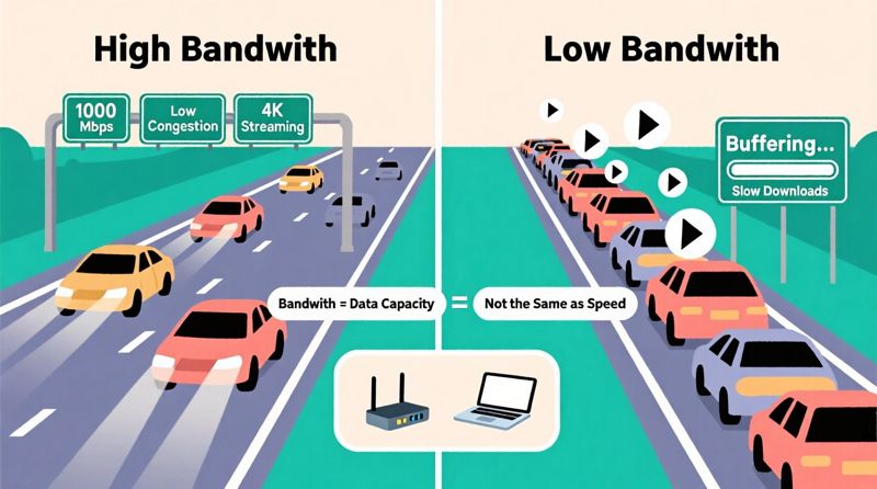 Bandwidth Concept Highway Analogy (Capacity vs. Speed) Bandwidth Concept Highway Analogy (Capacity vs. Speed)