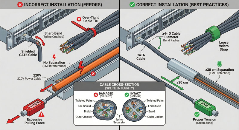Installation Guidelines for CAT6 Cables Installation Guidelines for CAT6 Cables