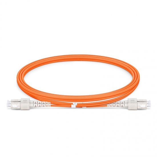 SC UPC to SC UPC Duplex OM2 Multimode PVC (OFNR) 2.0mm Fiber Optic Patch Cable SC UPC to SC UPC Duplex OM2 Multimode PVC (OFNR) 2.0mm Fiber Optic Patch Cable
