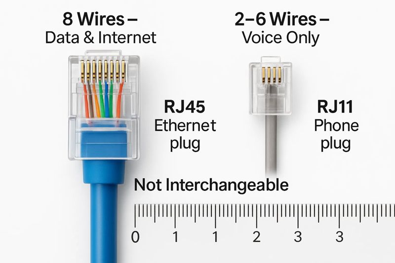 Ethernet Cable vs Phone Cable Ethernet Cable vs Phone Cable