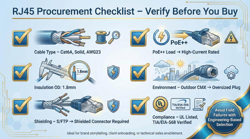 RJ45 Connector Procurement Checklist RJ45 Connector Procurement Checklist
