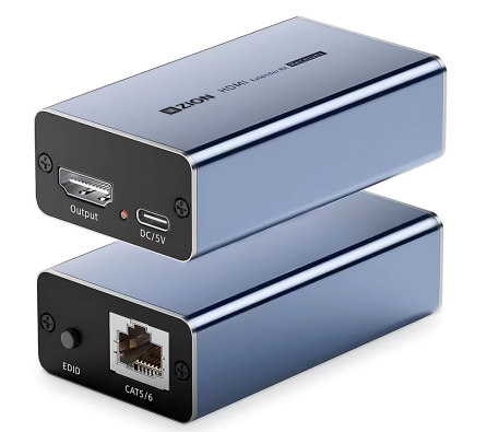 HDMI Extender via Network Cable (60m Extension) HDMI Extender via Network Cable (60m Extension)