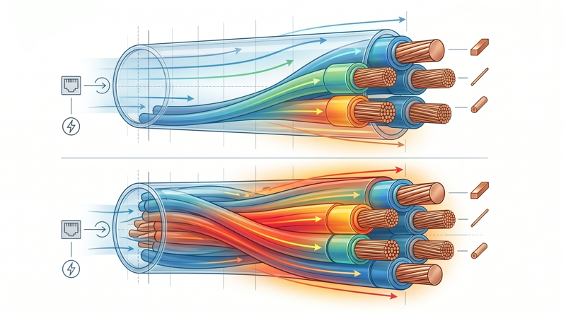 Ethernet Cable Conduit Fill and Heat Risk