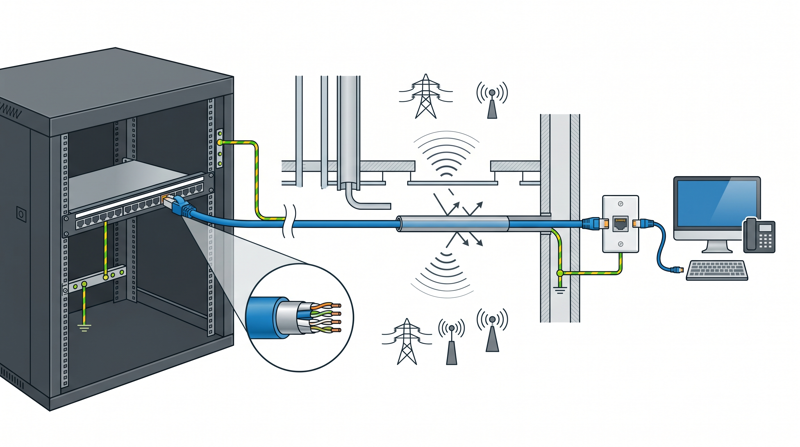 Shielded Ethernet Cable Grounding Guide