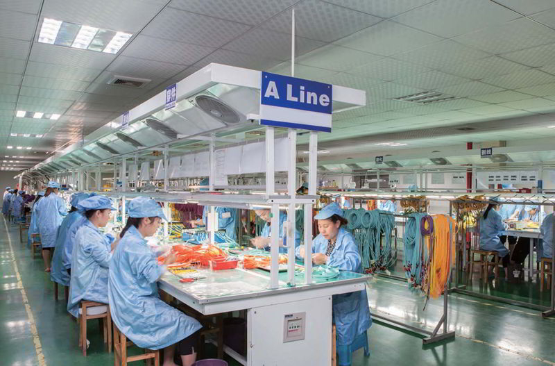 Fiber optic patch cord production line
