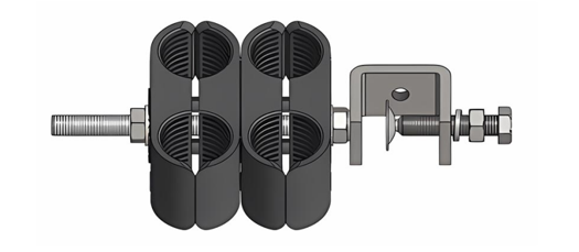 Feeder Cable Clamp, for 7-8 Cable, 4way
