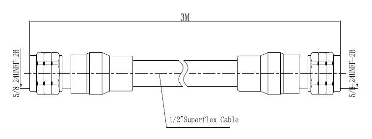 1/2" Super Flex Jumper cable, N Male to N Male, L(Meter)