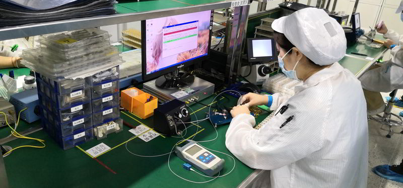 Performance test for fiber optic transceivers
