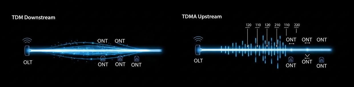 GPON Downstream upstream GPON Downstream upstream