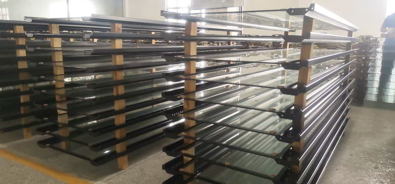 Data center cabinet glass door production
