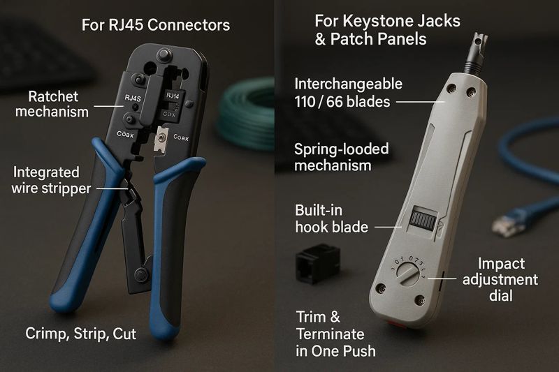 How to Choose the Right Crimping Tools and Punch Down Tools for Your Network How to Choose the Right Crimping Tools and Punch Down Tools for Your Network