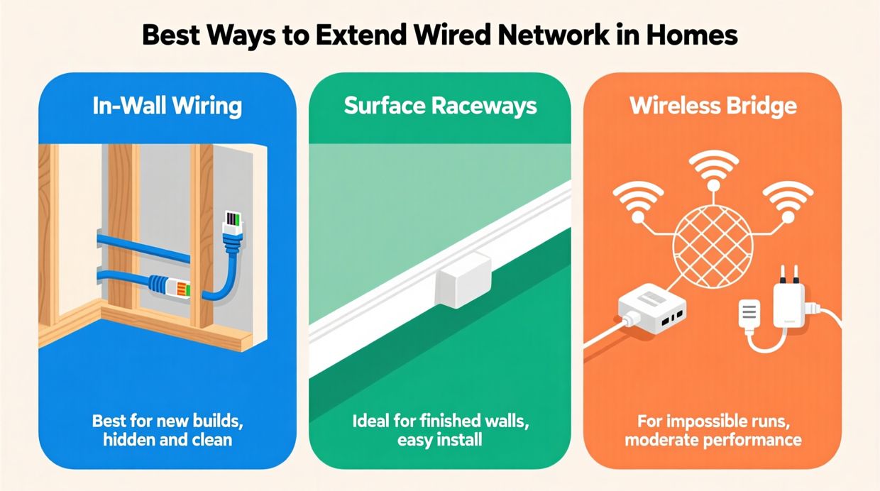 Best Ways to Extend Wired Network in Homes