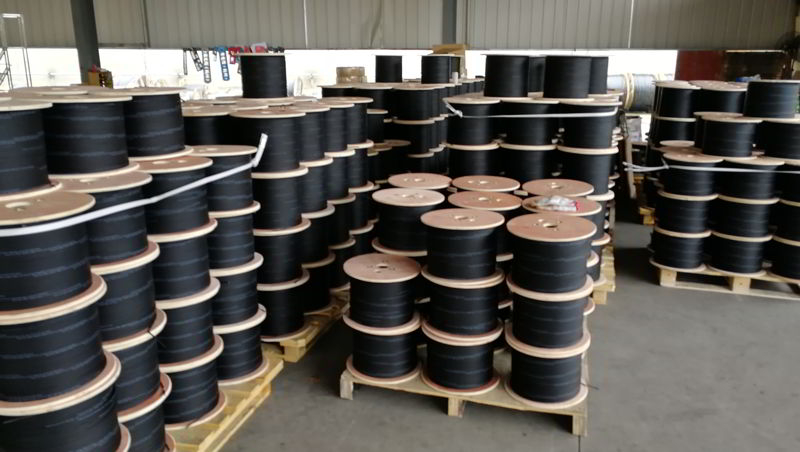 Fiber optic cable packing process