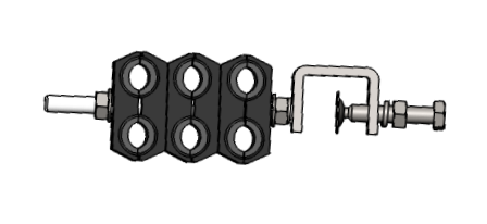 Feeder Cable Clamp, for 6x(10-16.5)mm Cable