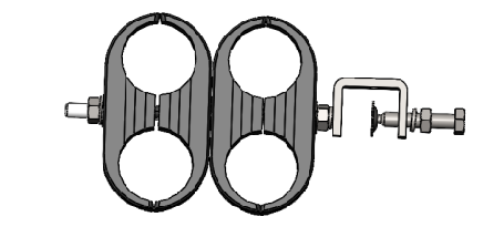 Feeder Cable Clamp, for 1-1-4 Cable, 4way