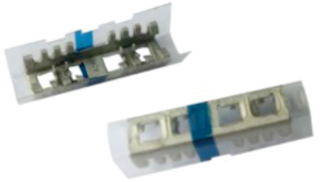 Blue striped Picabond splice connector Blue striped Picabond splice connector