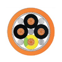 PUR flexible,screened cable for servo motor