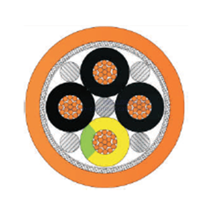 PUR flexible,screened cable for servo motor