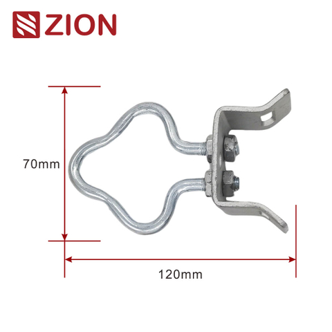 Hoop Retractor/Pole Brackets Hot Galvanized Steel Plum Blossom Type Drop Cable Pole Bracket Anchor FTTH Hoop Fastening Retractor ZCGSC-07