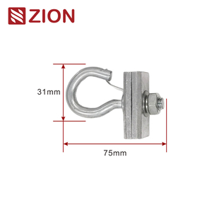 Hoop Retractor/Pole Brackets FTTH Drop Optical Cable Galvanized Suspension Hook Q Span Clamp Splint Retractor Hook ZCGSC-01