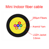 Mini indoor Internet de fibra Fiber cables 3.0mm Low Smoke Zero Halogen Aramid Yarn 4-12 fibers cable fibra óptica