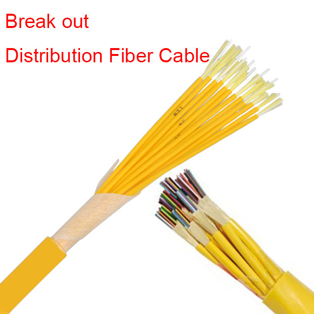 cable fibra óptica Distribution Break out Cable use simplex cable as subunit GJBFJV 