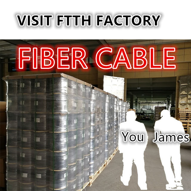 Take you to visit the FTTH fibra óptica cable fiber optic drop indoor cables factory production department 