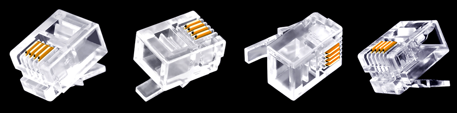 Physical photo - Cat3 6P4C RJ11 connector