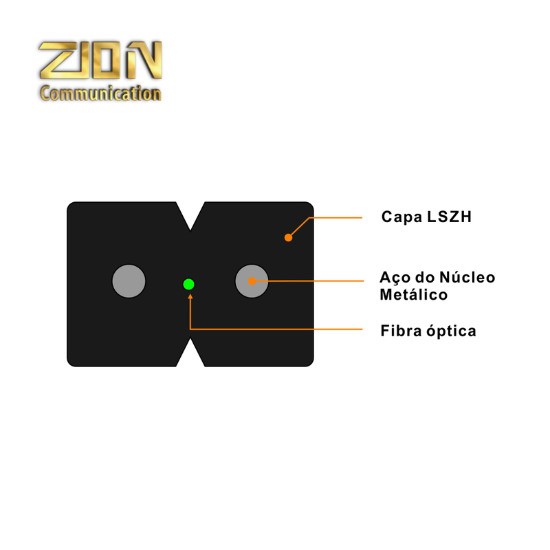 Fibra Óptica CABO DROP COMPACTO METÁLICO LOW FRICTION (G657A1 o G657A2) CFO-BLI A/B-CM-01-CO-LSZH GJXH-1F